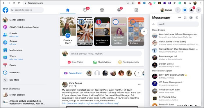 So finden Sie Ihren Facebook Messenger-Verlauf auf iPhone, iPad oder Desktop 