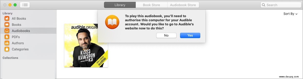 So hören Sie Audible auf dem Mac 