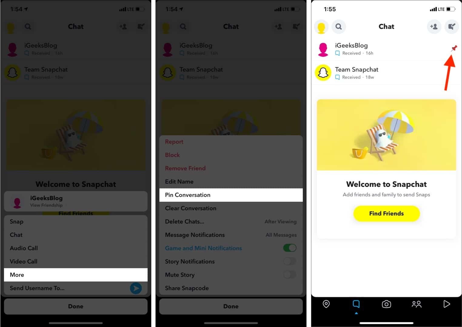 So pinnen Sie jemanden vom iPhone auf Snapchat (3 einfache Schritte) 