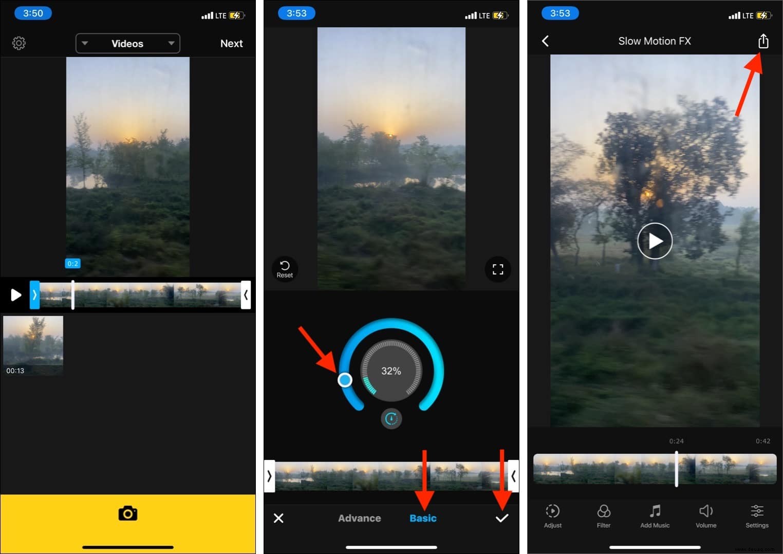 So verlangsamen Sie ein Video auf Snapchat vom iPhone 