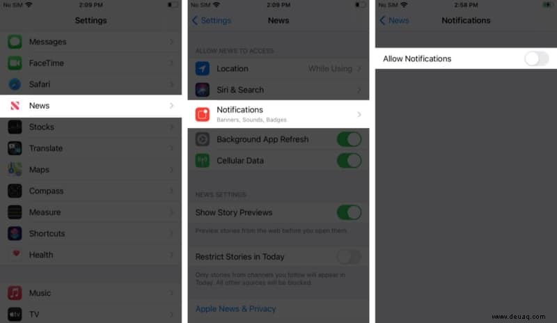 So deaktivieren Sie Apple News-Benachrichtigungen für bestimmte Kanäle auf dem iPhone 