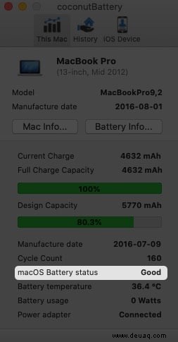 So überprüfen Sie den Akkuzustand auf dem MacBook (3 Möglichkeiten) 