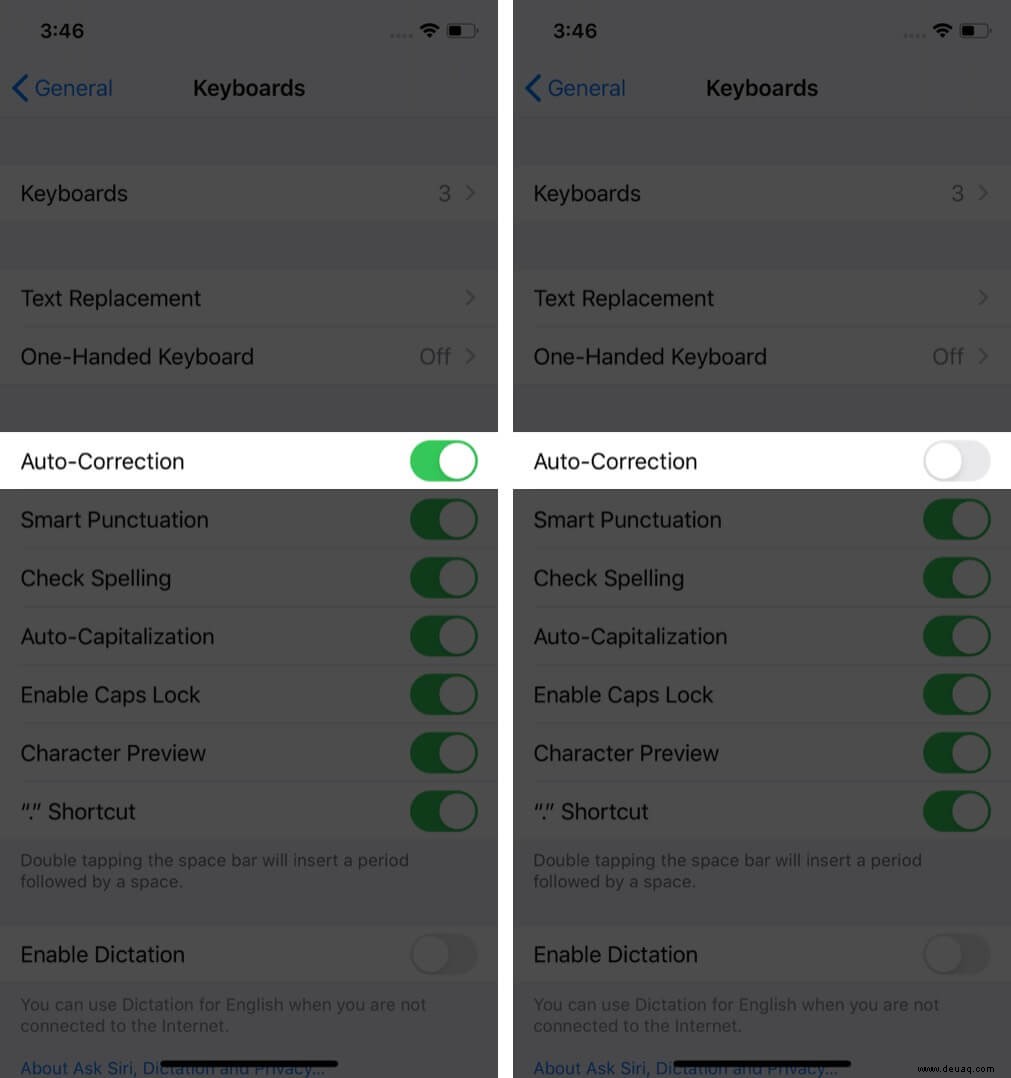 3 Möglichkeiten zum Deaktivieren der Autokorrektur auf iPhone und iPad 