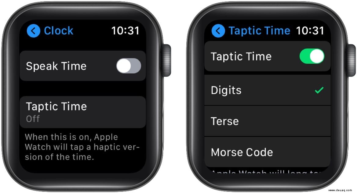 So verwenden Sie Taptic Time auf der Apple Watch:Eine detaillierte Anleitung 