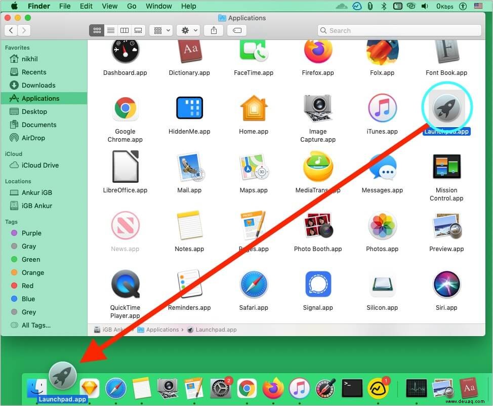 So erhalten Sie Launchpad auf dem Mac Dock (in nur 3 schnellen Schritten) 