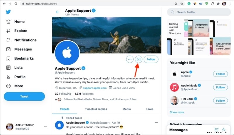 So kontaktieren Sie den Apple Support:Holen Sie sich Hilfe für Ihr Apple-Gerät 