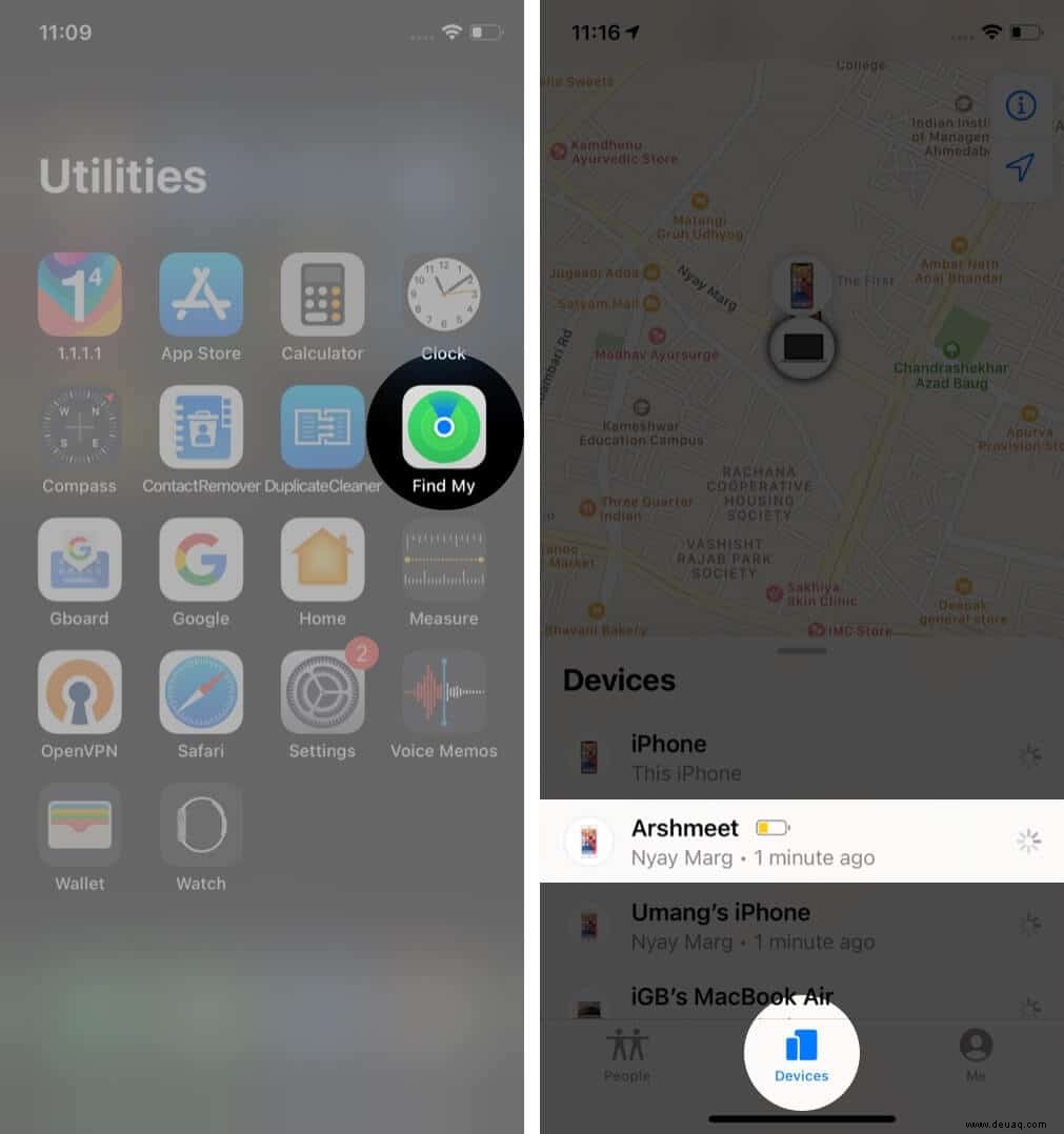 So verwenden Sie die Find My-App, um ein verlorenes oder gestohlenes iPhone oder iPad zu finden 