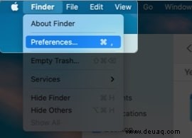 So markieren Sie einen Ordner im Finder auf dem Mac 