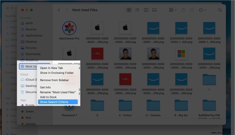 So markieren Sie einen Ordner im Finder auf dem Mac 