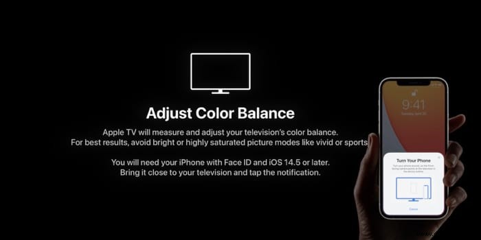 So verwenden Sie die iPhone-basierte Farbbalance-Funktion von Apple TV 