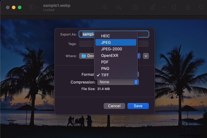 So konvertieren Sie WebP-Bilder auf dem Mac in JPG oder PNG (3 Möglichkeiten) 