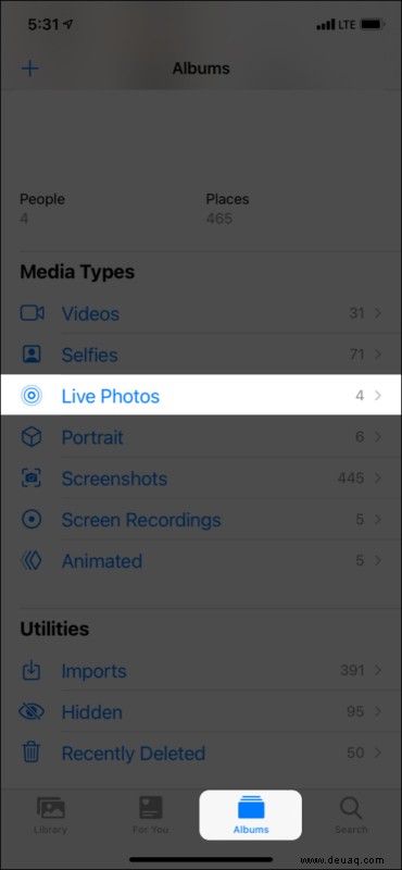 So nehmen Sie ein Live-Foto in FaceTime auf dem iPhone auf 