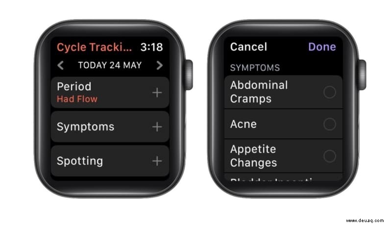 So verwenden Sie die Zyklusverfolgung auf dem iPhone und der Apple Watch 