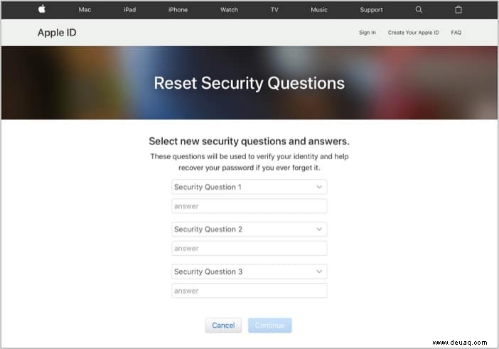 So ändern Sie die Apple ID-Sicherheitsfragen 