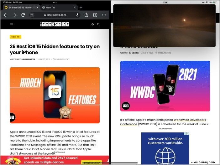 So funktioniert Multitasking auf dem iPad (iPadOS 15):Eine ultimative Anleitung 