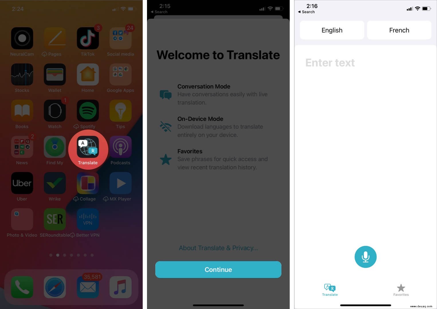 So verwenden Sie die Übersetzer-App auf dem iPhone (iOS 15 aktualisiert) 