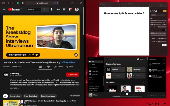 So teilen Sie den Bildschirm auf einem Mac:Ihr Leitfaden für Multitasking 