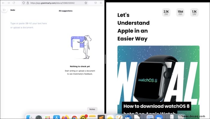 So teilen Sie den Bildschirm auf einem Mac:Ihr Leitfaden für Multitasking 