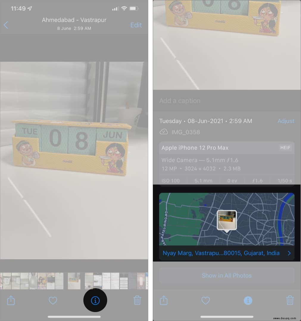 So passen Sie das Datum und die Uhrzeit von Fotos oder Videos in iOS 15 an 