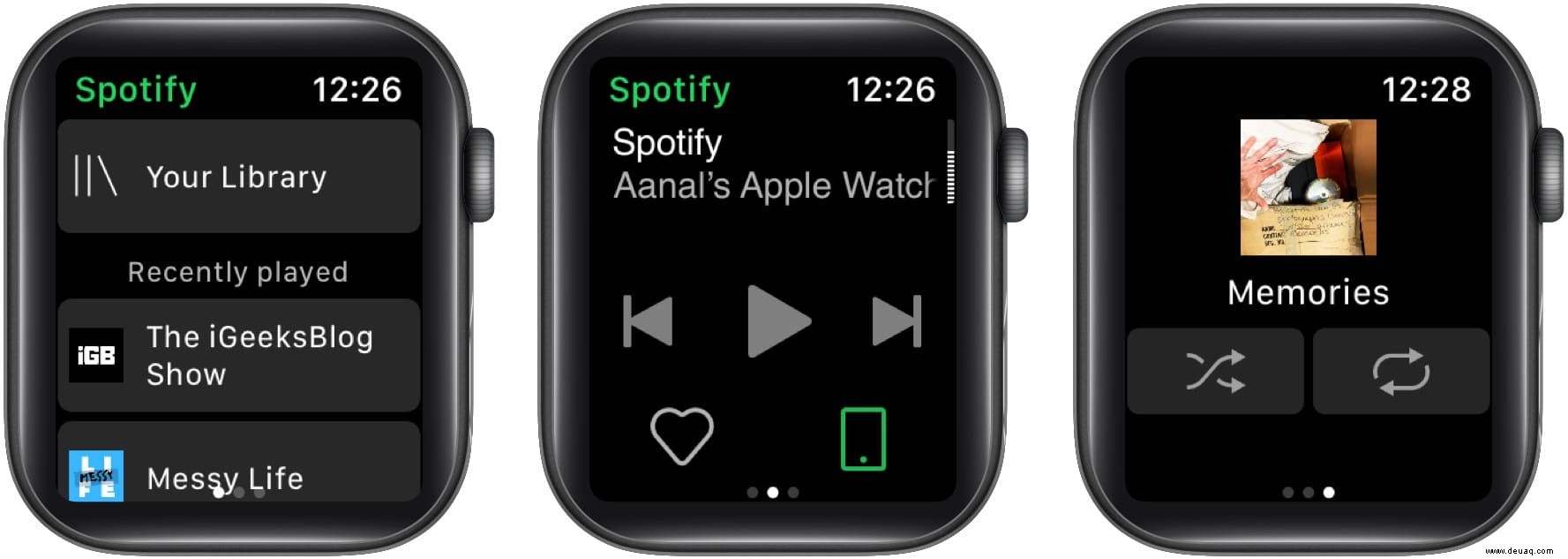 So verwenden Sie Spotify auf der Apple Watch zum Abspielen von Musik 