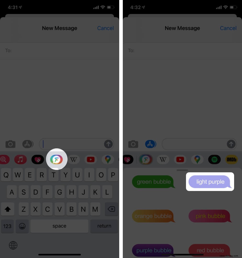 So ändern Sie die Farbe der iMessage-Blase auf iPhone und iPad 