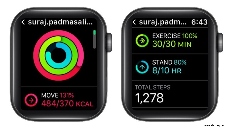 So teilen Sie Ihre Aktivitätsdaten von Apple Watch und iPhone 