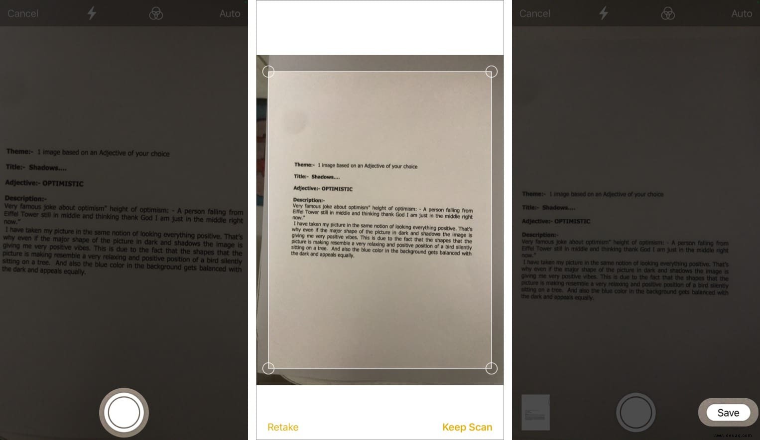 So scannen Sie Dokumente auf dem iPhone mit der Notes-App 