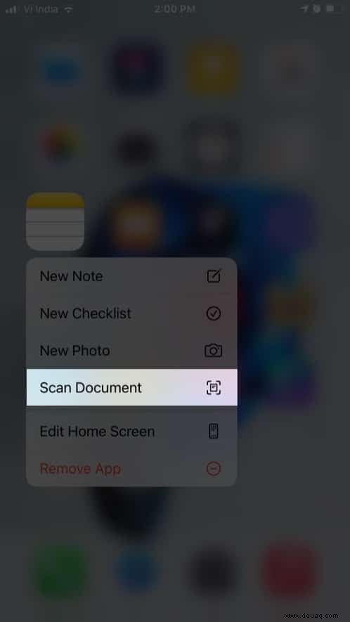 So scannen Sie Dokumente auf dem iPhone mit der Notes-App 