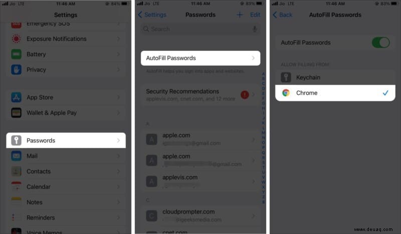 So verwenden Sie AutoFill-Passwörter auf iPhone und iPad 