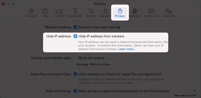 So verbergen Sie die IP-Adresse in Safari in iOS 15 und macOS Monterey 