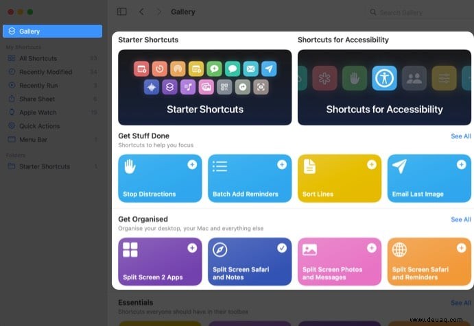 So verwenden Sie die Shortcuts-App von Apple in macOS Monterey 