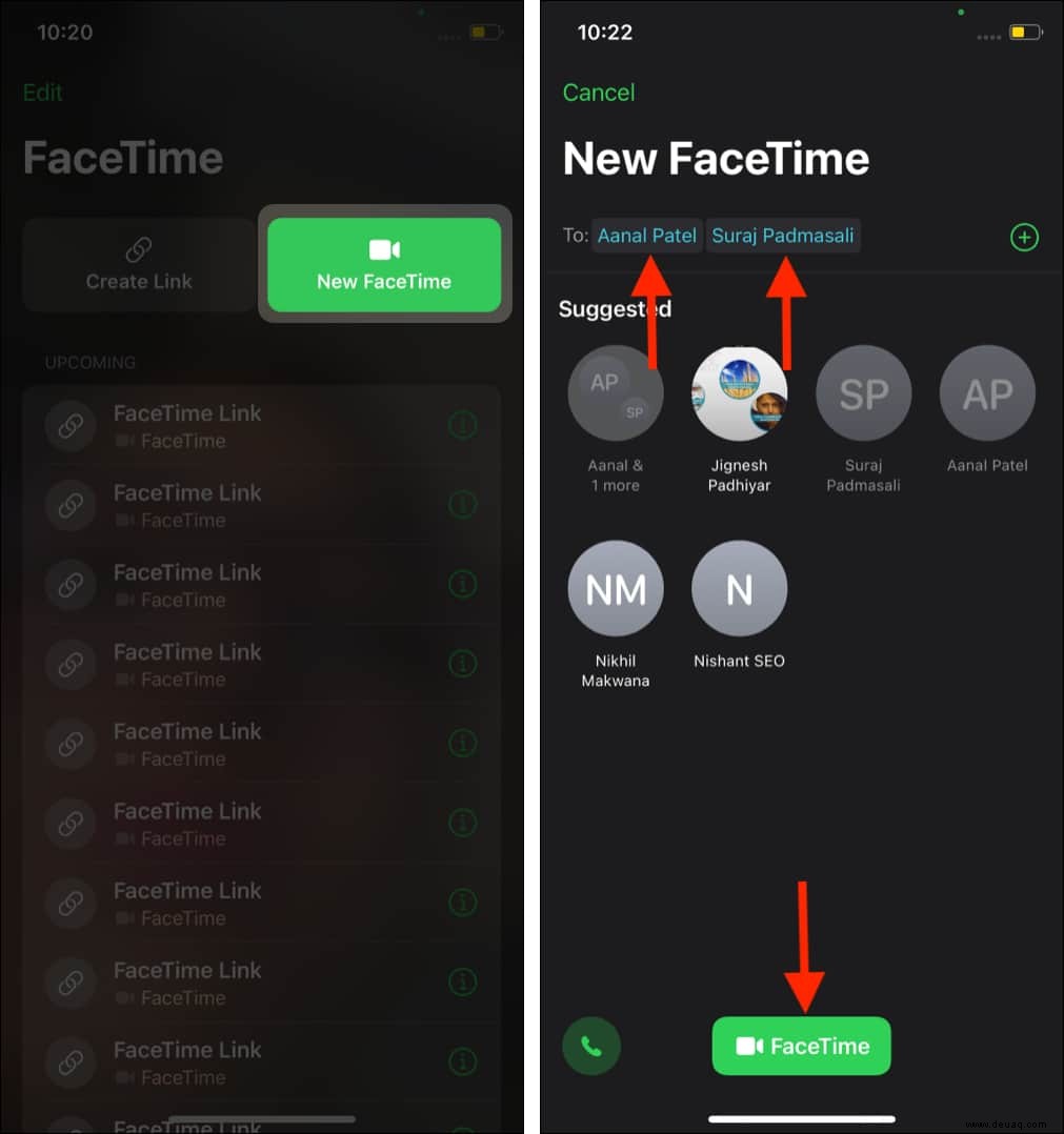 So gruppieren Sie FaceTime auf iPhone und iPad 