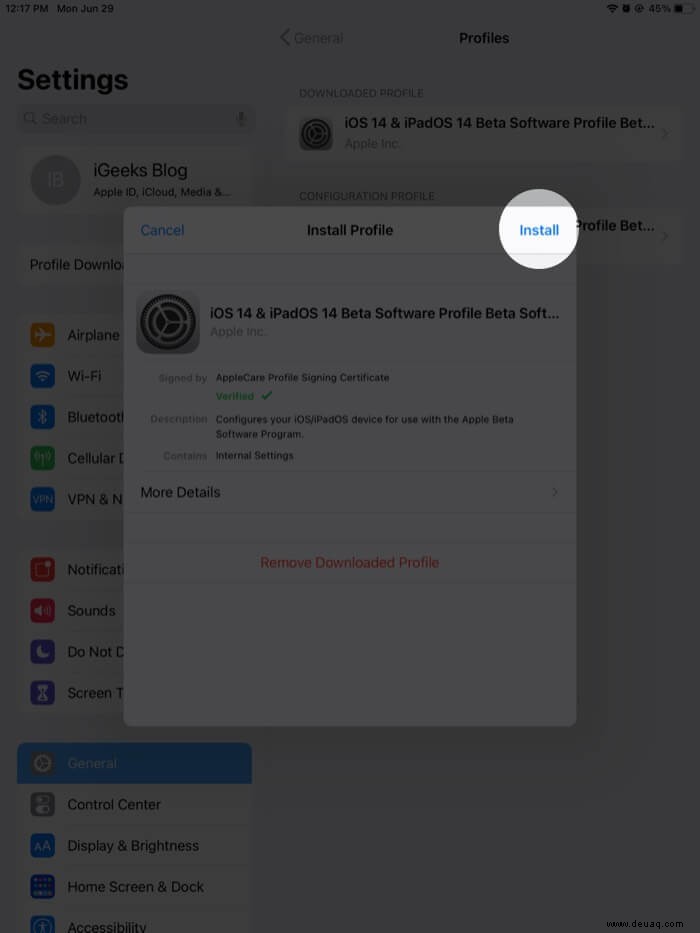 So laden Sie iPadOS 14.7 Developer Beta 5 herunter 