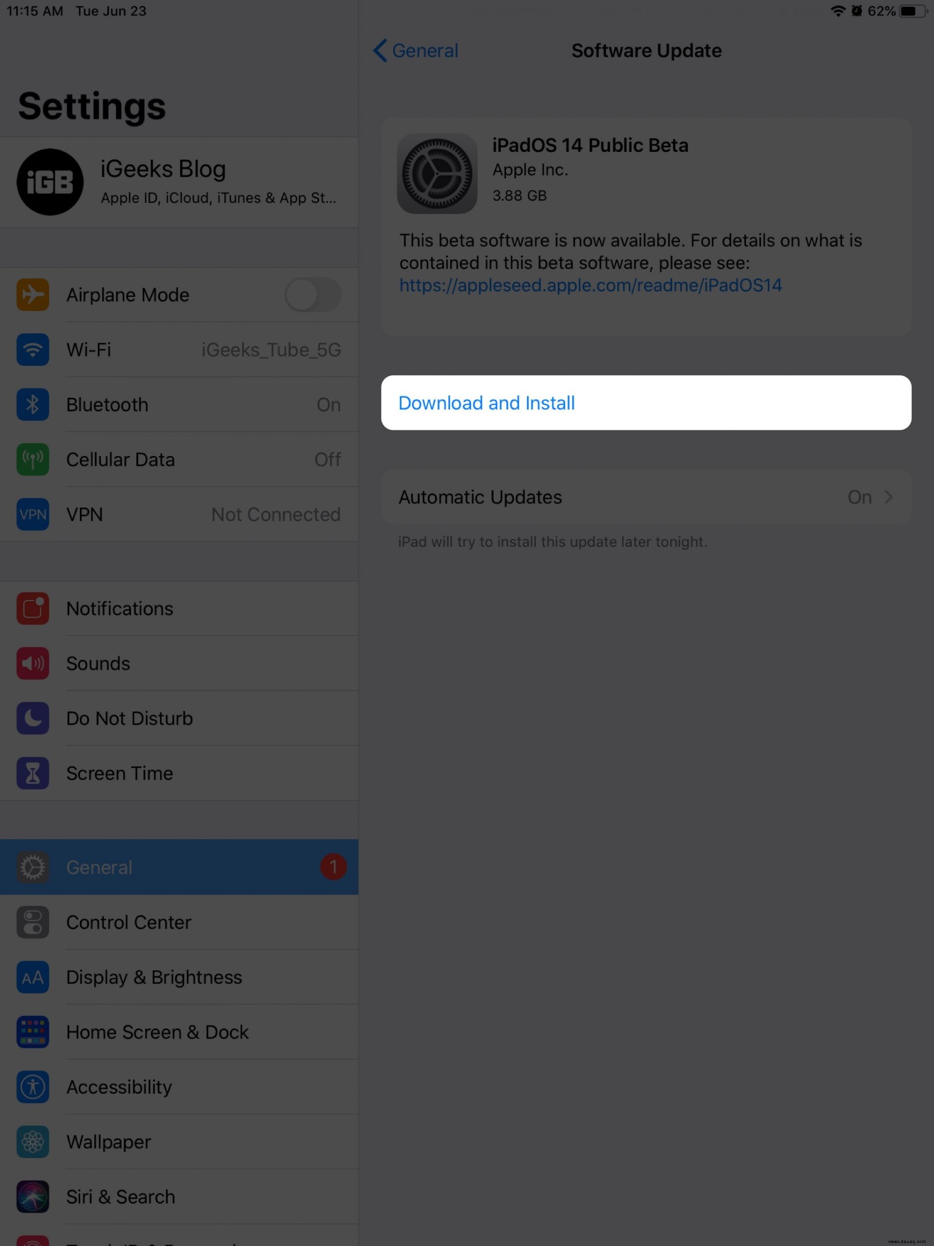 So laden Sie iPadOS 14.7 Developer Beta 5 herunter 