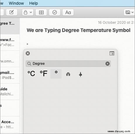 So geben Sie das Grad ° -Symbol auf einem Mac ein:Schnelle Methoden 
