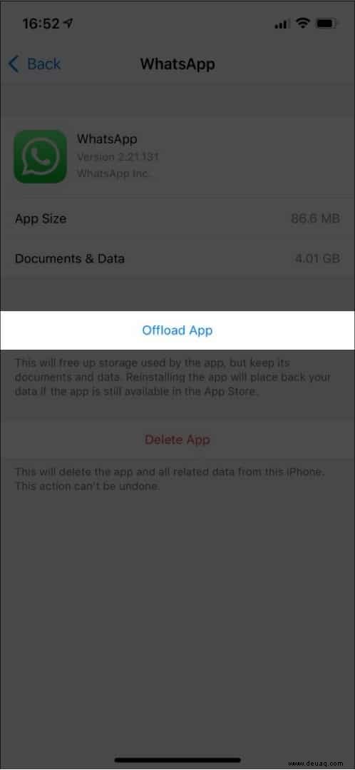 So löschen Sie ein WhatsApp-Konto auf dem iPhone 