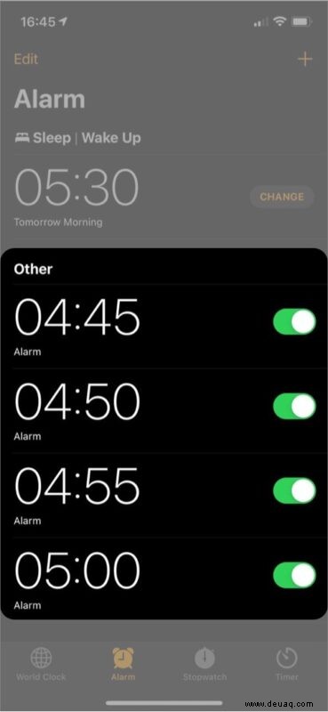 So ändern Sie die Schlummerzeit auf dem iPhone in iOS 15/14 