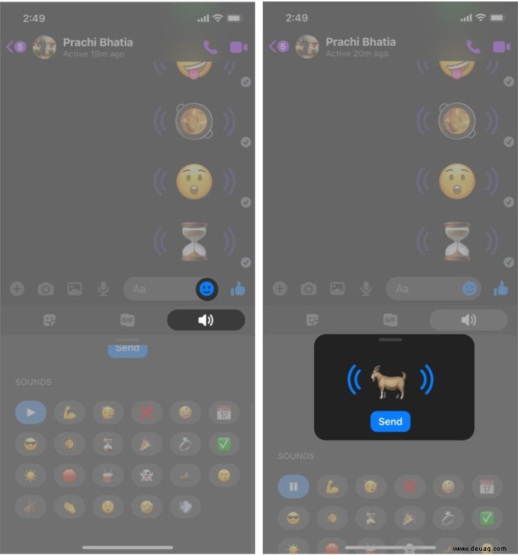 So senden Sie Soundmojis auf Facebook Messenger 