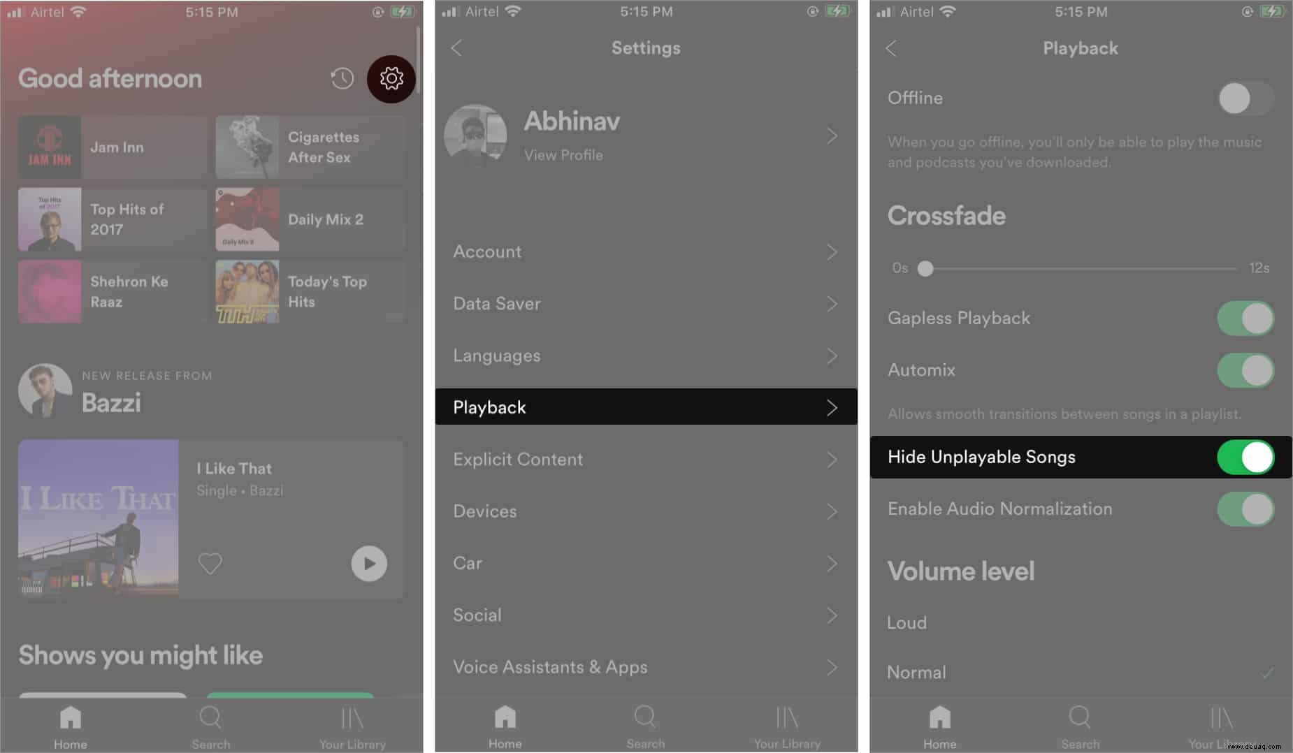 So verstecken und zeigen Sie Songs in Spotify auf iPhone und Android 