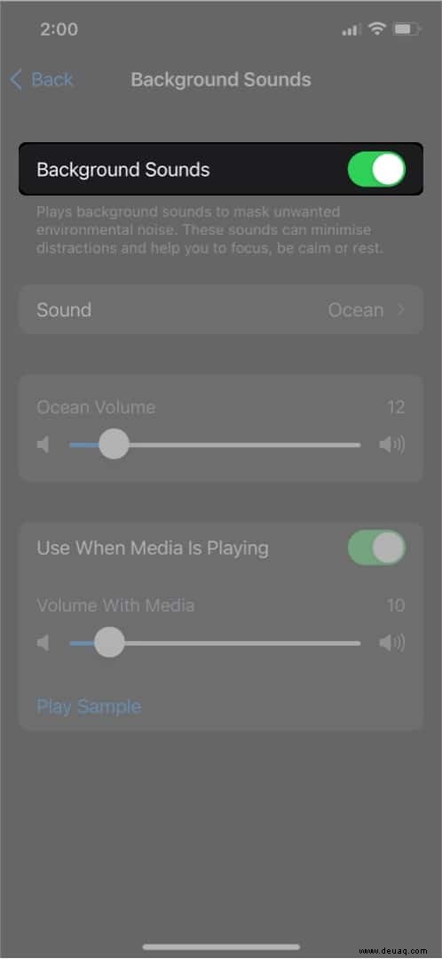 iOS 15:So verwenden Sie Hintergrundgeräusche auf dem iPhone 