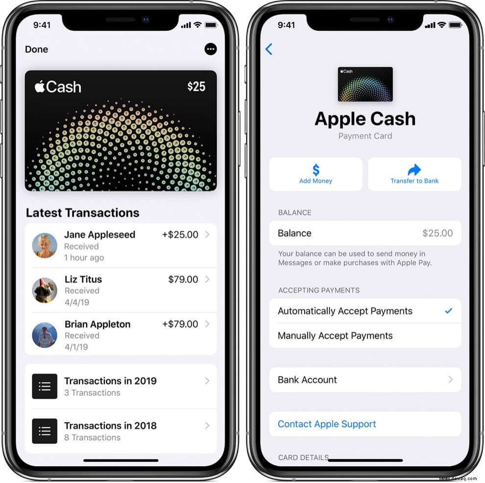 So überweisen Sie Apple Cash auf ein Bankkonto oder eine Debitkarte 