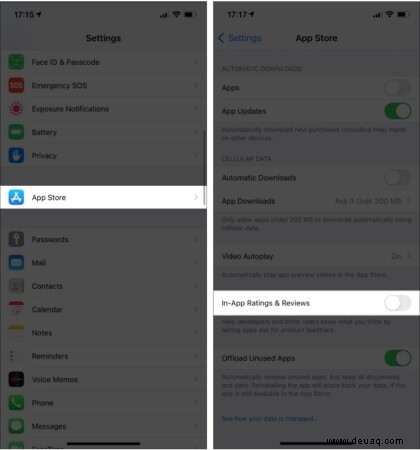 So entfernen Sie Ihre Bewertungen für Apps von iPhone und iPad 