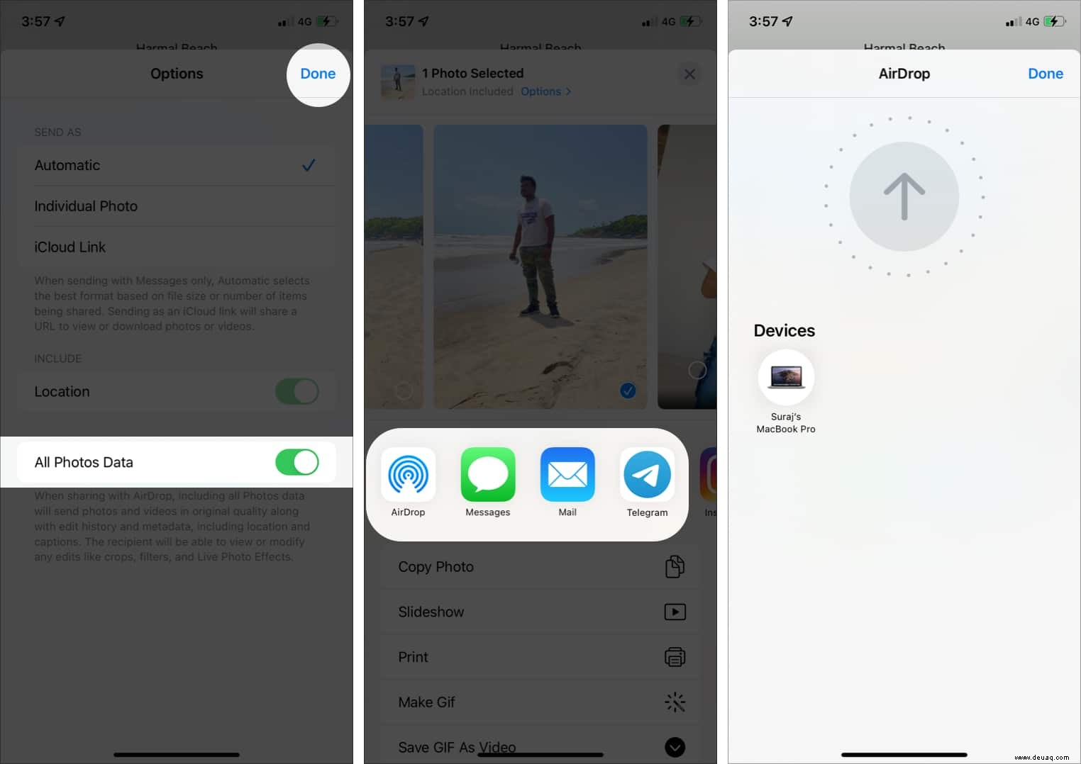 So teilen Sie Fotos oder Videos in Originalqualität mit AirDrop auf dem iPhone 