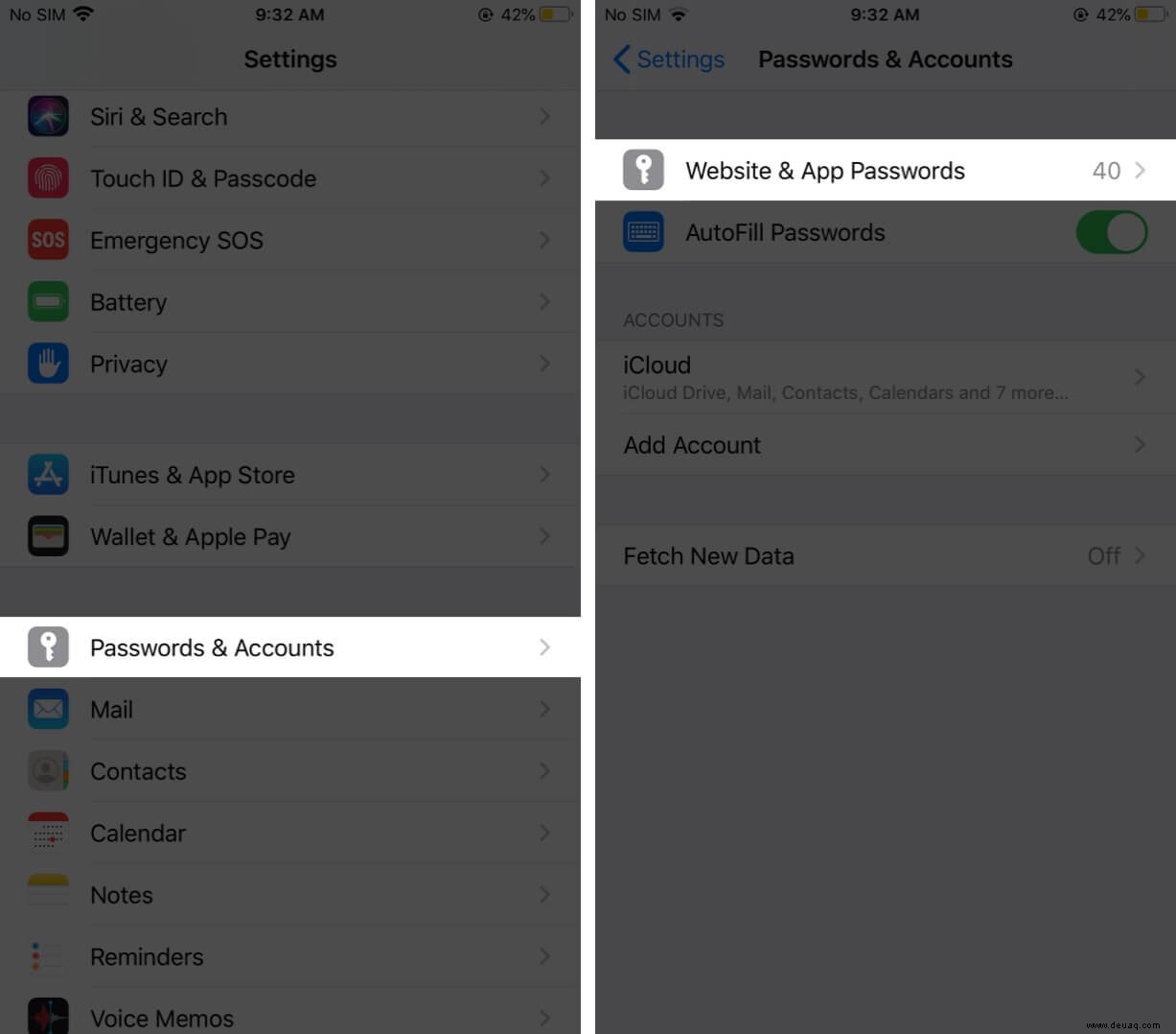So ändern Sie Ihr E-Mail-Passwort auf iPhone und iPad 