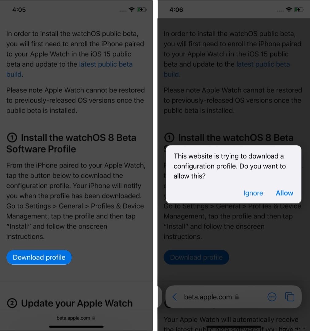 So laden Sie watchOS 8 Public Beta 7 auf Ihre Apple Watch herunter 