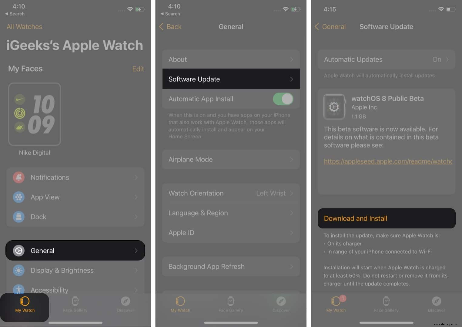 So laden Sie watchOS 8 Public Beta 7 auf Ihre Apple Watch herunter 