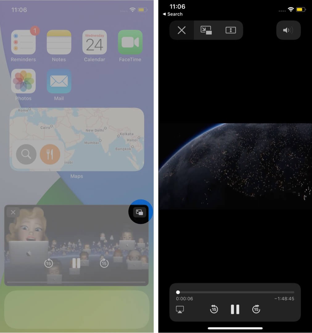 So verwenden Sie den Bild-in-Bild-Modus auf dem iPhone (iOS 14/15 aktualisiert) 