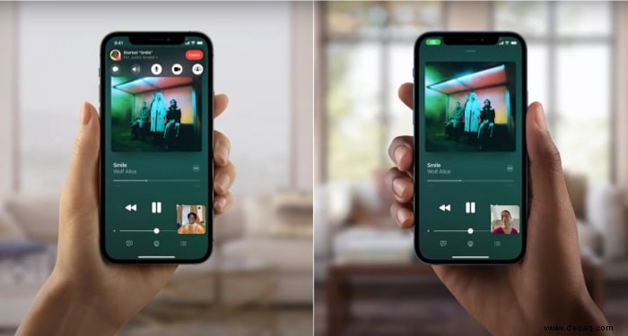 So verwenden Sie SharePlay auf FaceTime in iOS 15 auf dem iPhone 