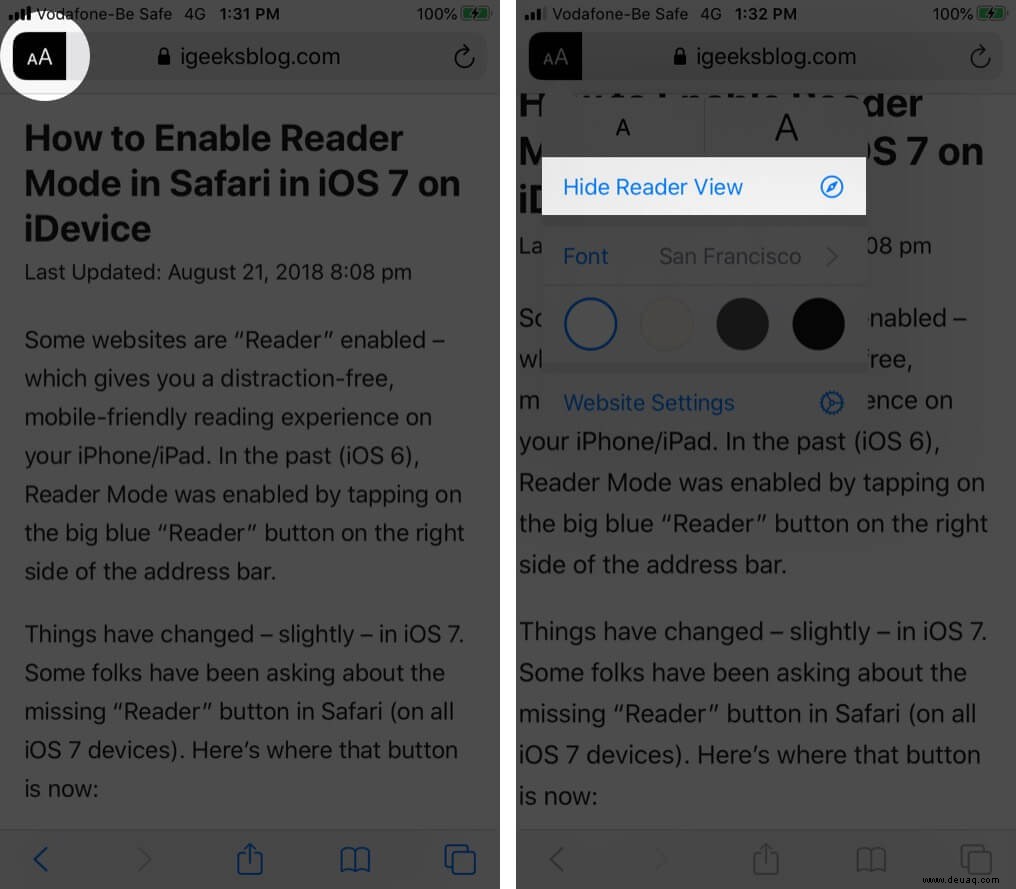 So aktivieren Sie die Safari Reader View auf dem iPhone (aktualisiert für iOS 15) 