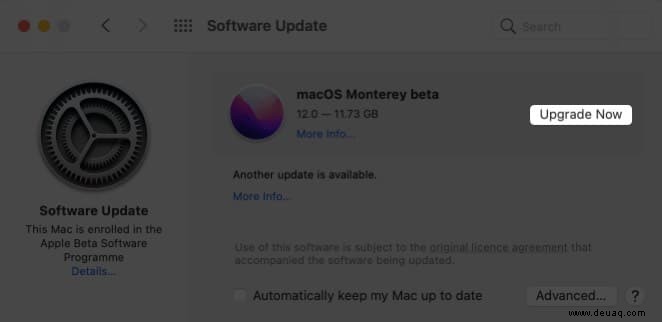 So laden Sie macOS Monterey Public Beta 7 auf Ihren Mac herunter 